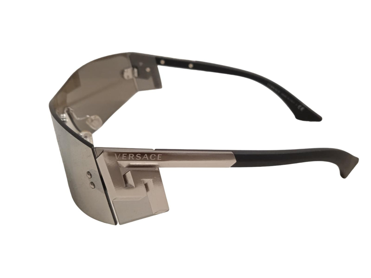 VERSACE Ladies VE2241 Light Grey Mirror Silver Rimless Sunglasses OS NEW RRP255