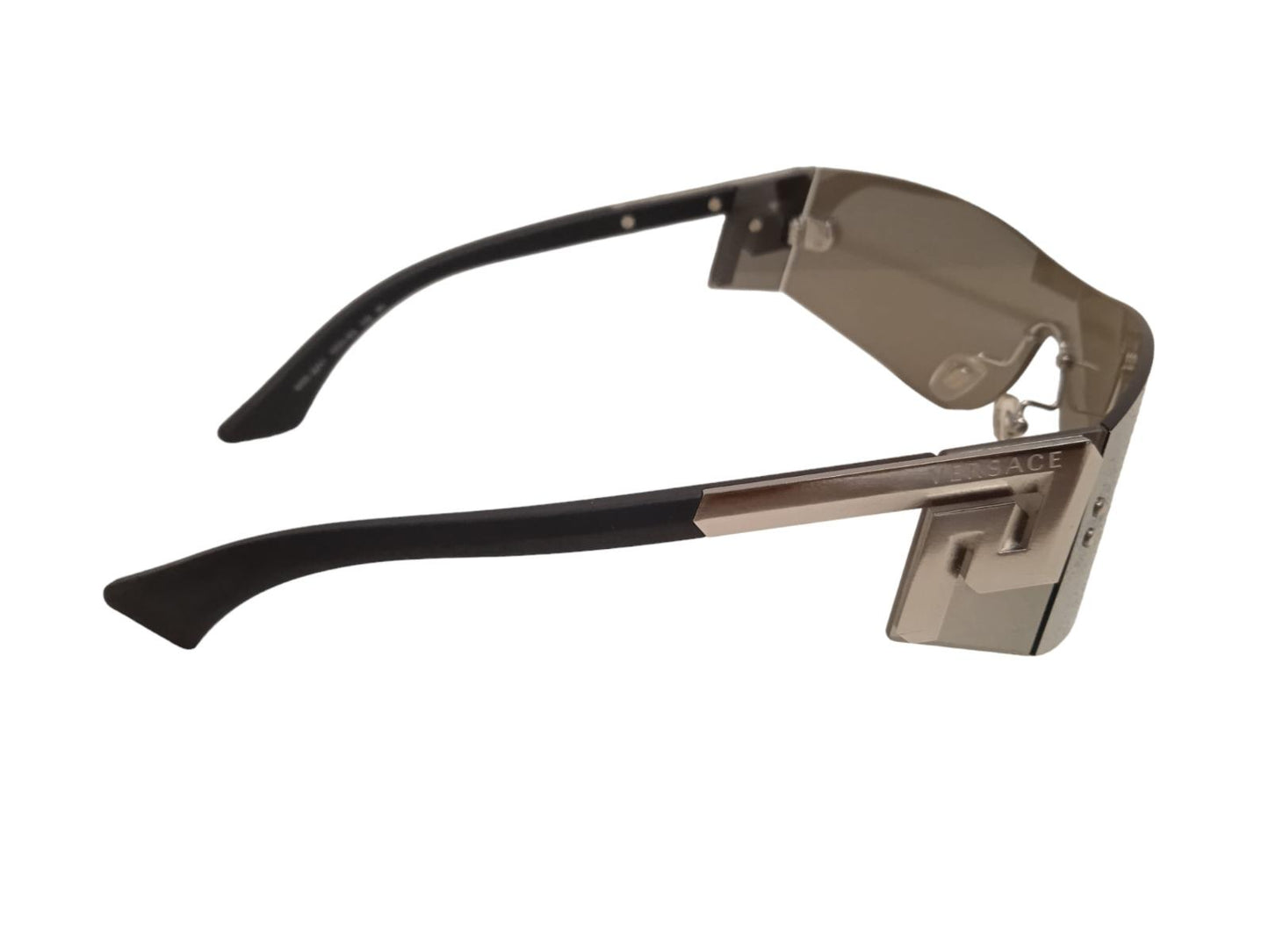 VERSACE Ladies VE2241 Light Grey Mirror Silver Rimless Sunglasses OS NEW RRP255