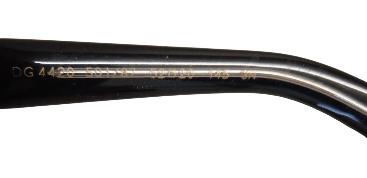 DOLCE & GABBANA Men's DG4420 Black Acetate Sunglasses 52-20-145 NEW RRP265