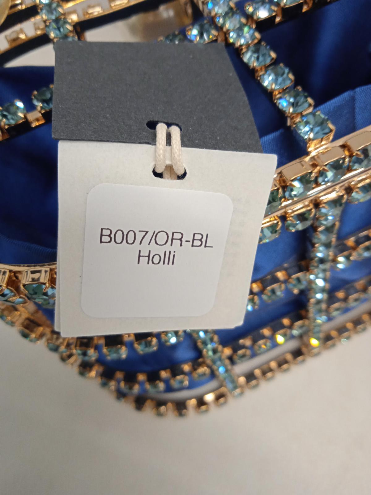 ROSANTICA Ladies Holli Crystal & Faux Pearl Top Handle Bag Blue Multi NEW RRP815