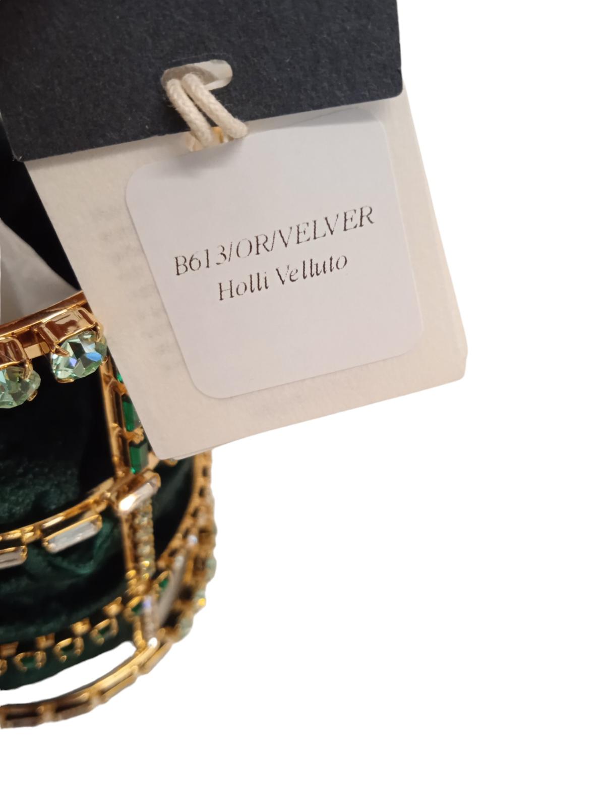 ROSANTICA Ladies Holli Velluto Green Crystal & Faux Pearl Handle Bag NEW RRP860