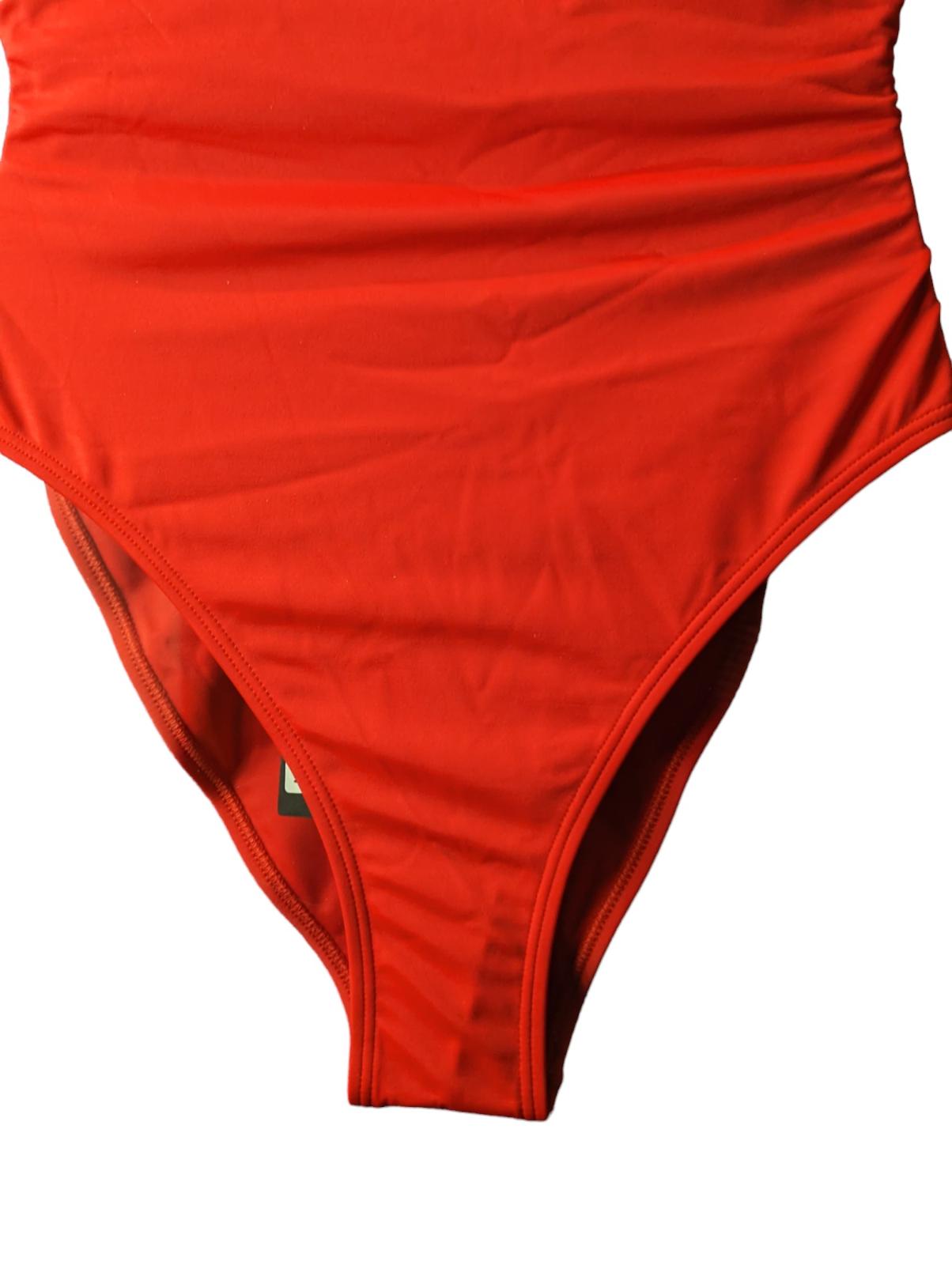 VERSACE Greca Classic Swimsuit Wide Strap Swimming Costume Red M NEW RRP 235