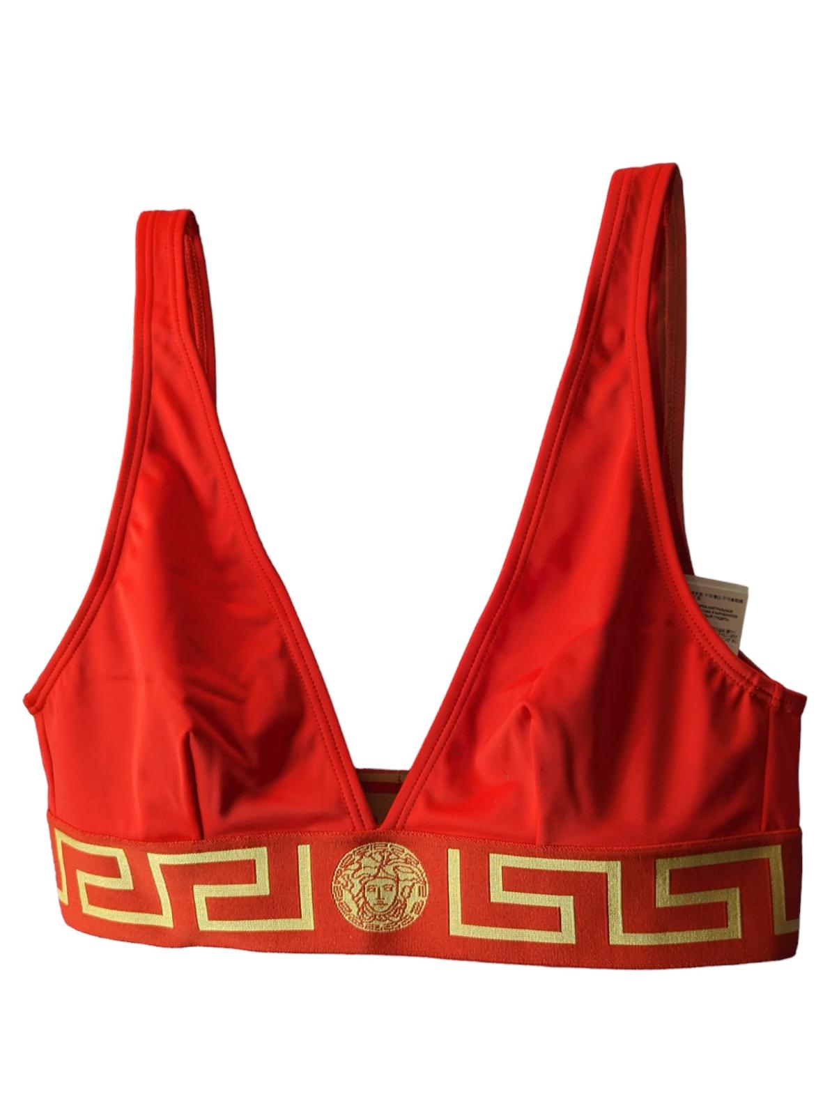 VERSACE Greca Bralette Baroque Print Bikini Top Size M NEW RRP 150