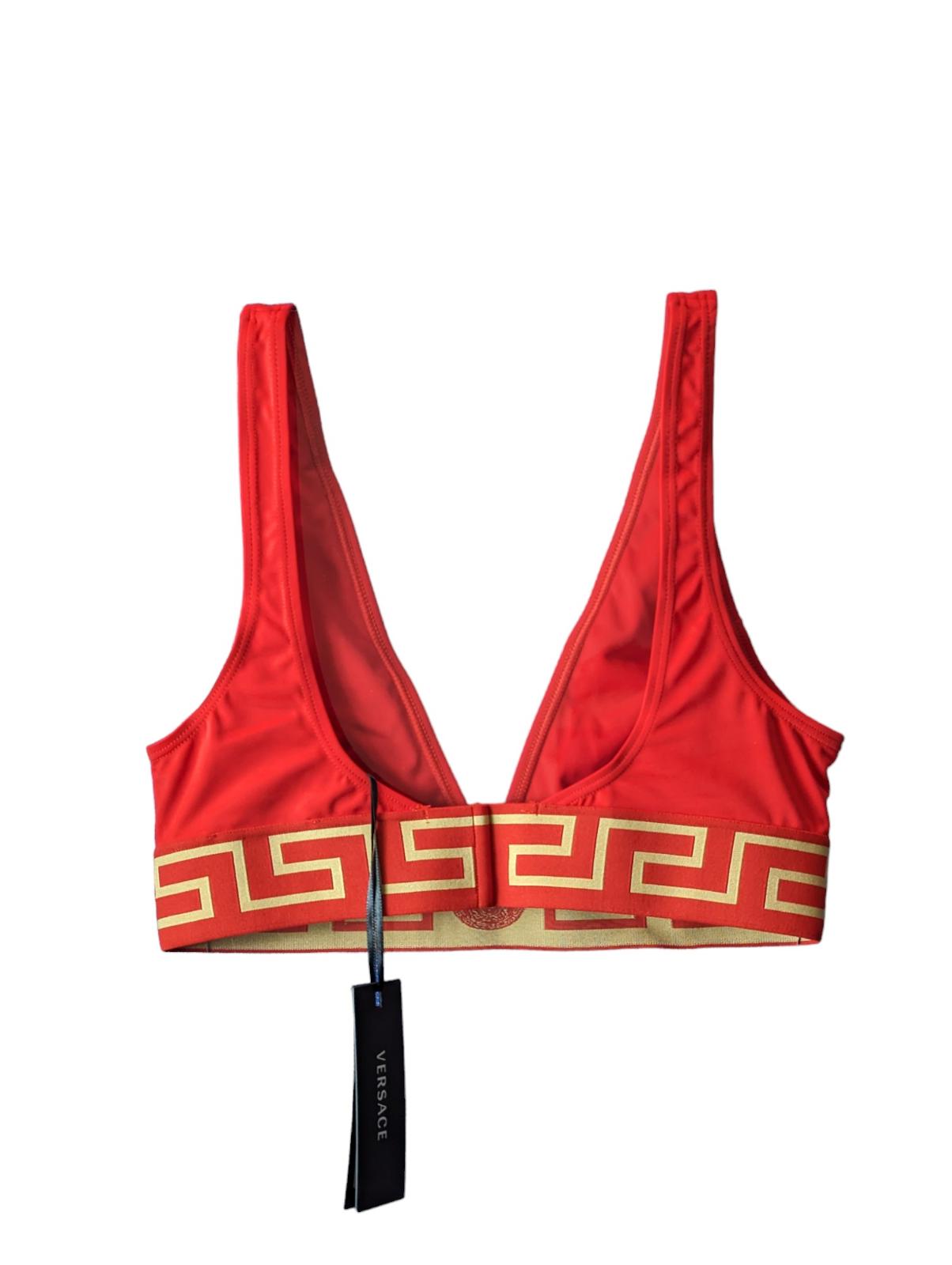 VERSACE Greca Bralette Baroque Print Bikini Top Size M NEW RRP 150