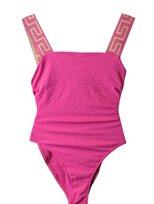 VERSACE Greca Baroque Print Swimming Costume Pink Swimsuit (1) S NEW RRP 225