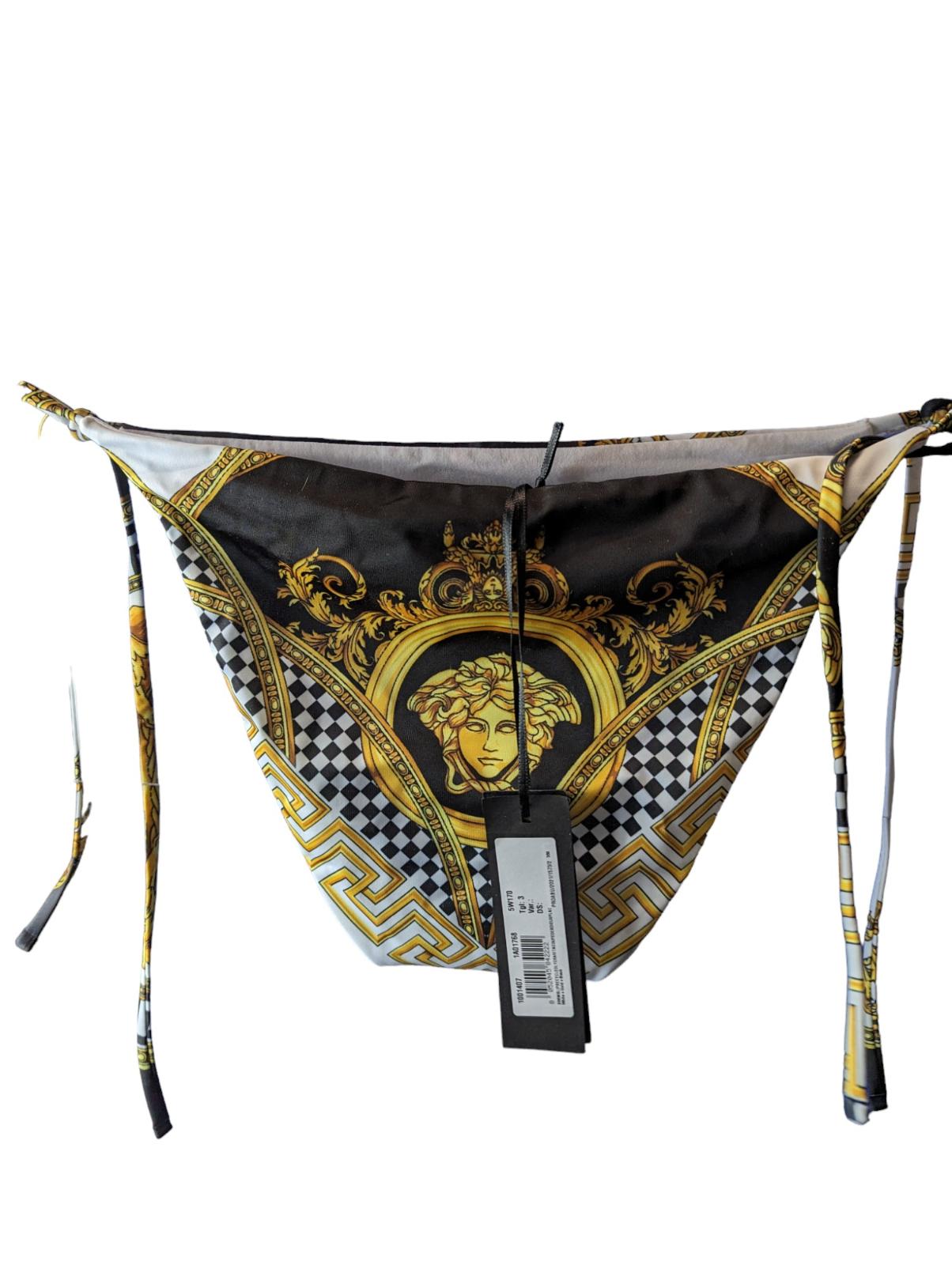 VERSACE La Coupe Des Dieus Bikini Bottoms Tie Side White (3) L NEW RRP 265
