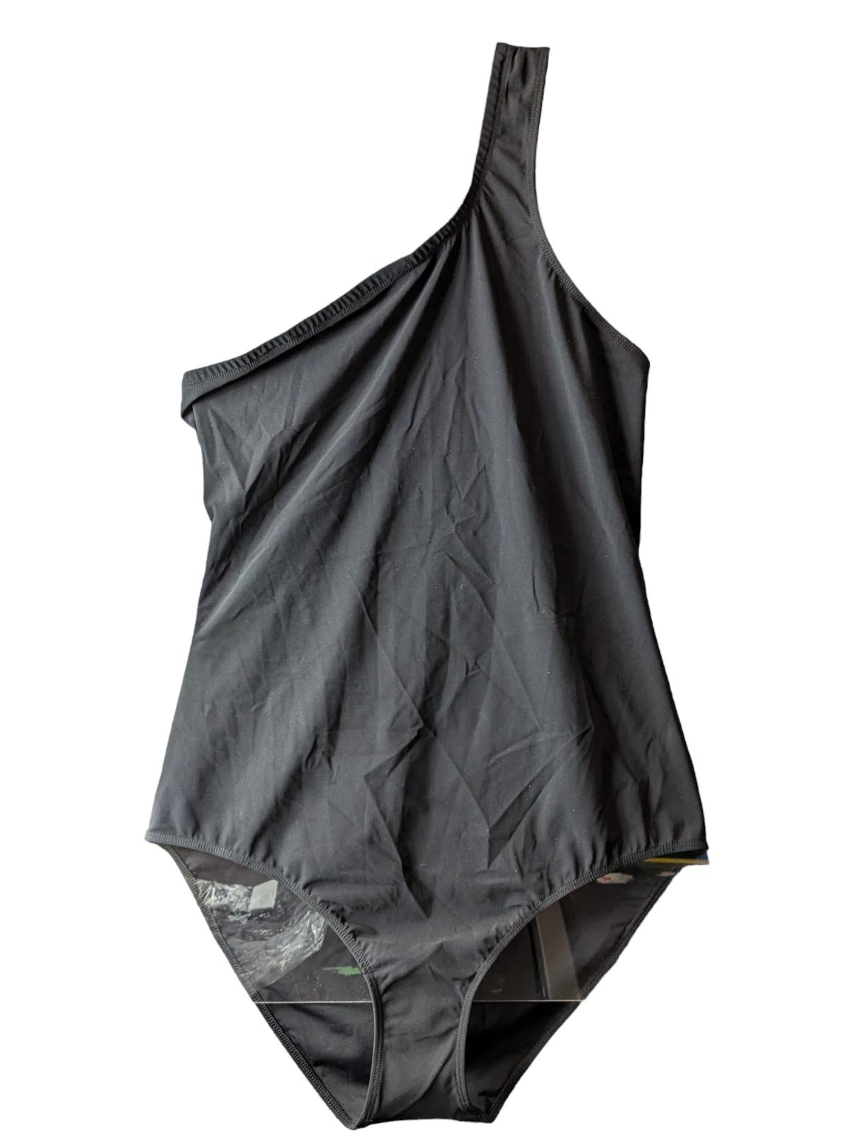 ISABEL MARANT ETOILE Sage Swimsuit One Shoulder Cut-Out Black UK14 NEW RRP 195