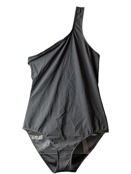 ISABEL MARANT ETOILE Sage Swimsuit One Shoulder Cut-Out Black UK14 NEW RRP 195