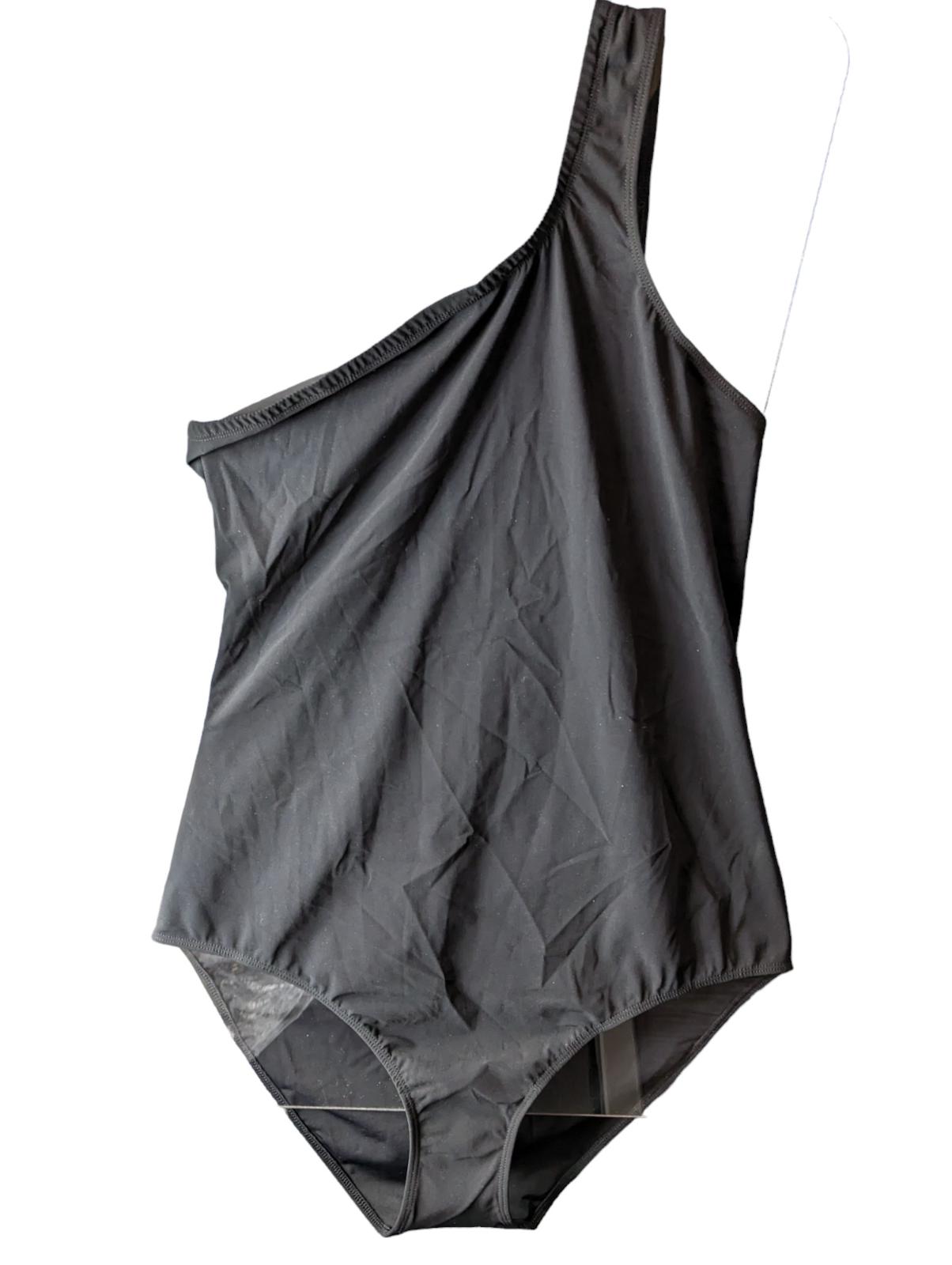 ISABEL MARANT ETOILE Sage Swimsuit One Shoulder Cut-Out Black UK14 NEW RRP 195