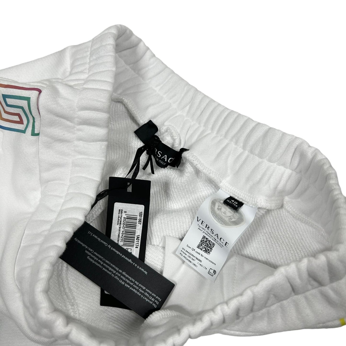 VERSACE White Rainbow Logo Sweat Pants Size 40 NEW RRP 540