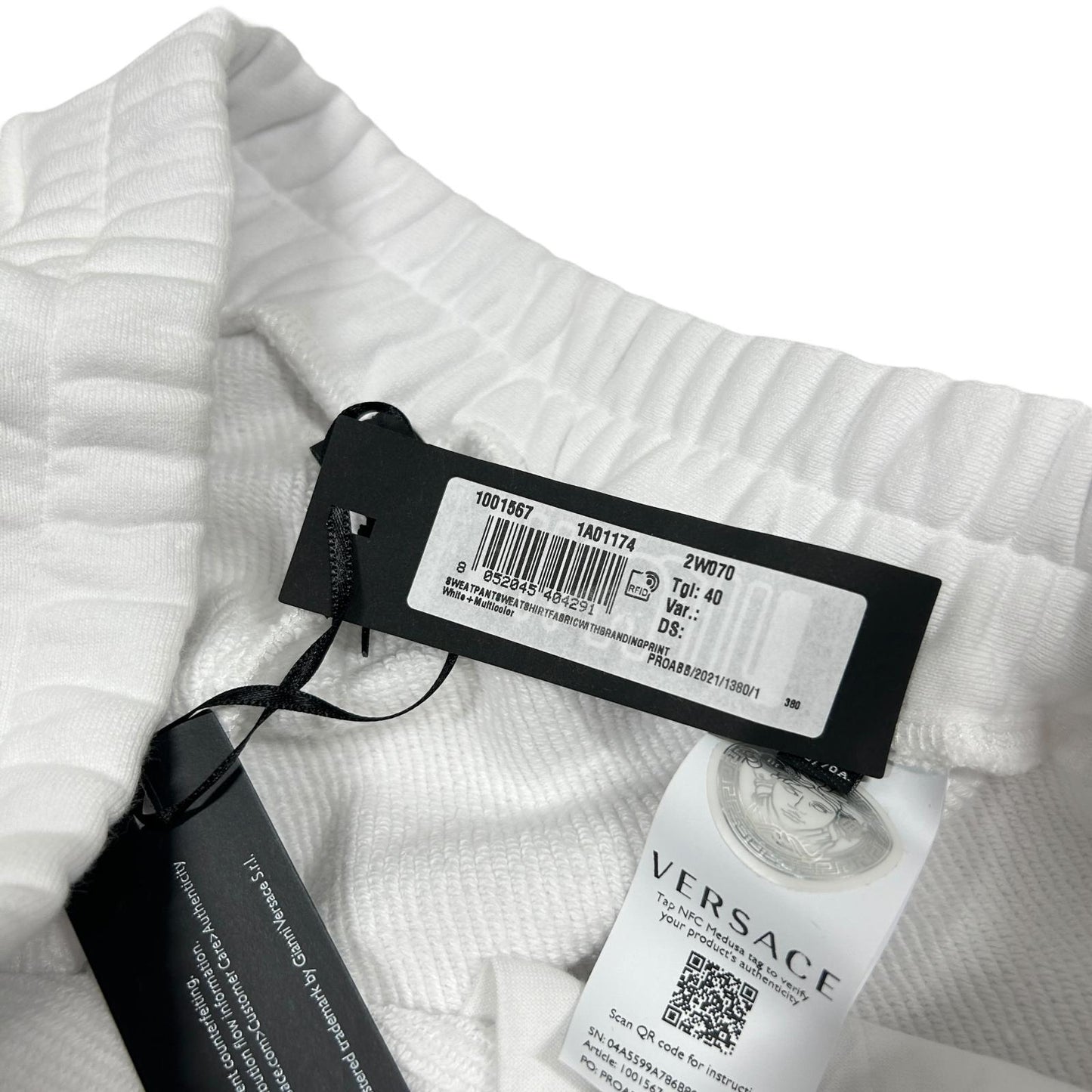 VERSACE White Rainbow Logo Sweat Pants Size 40 NEW RRP 540