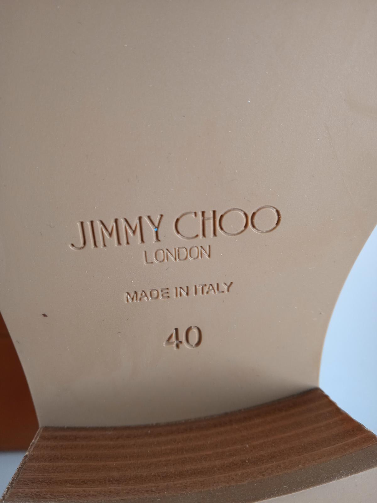 JIMMY CHOO Tonya Boots Brown Leather 70 Heel Knee-High EU40 UK7 RRP1125 NEW