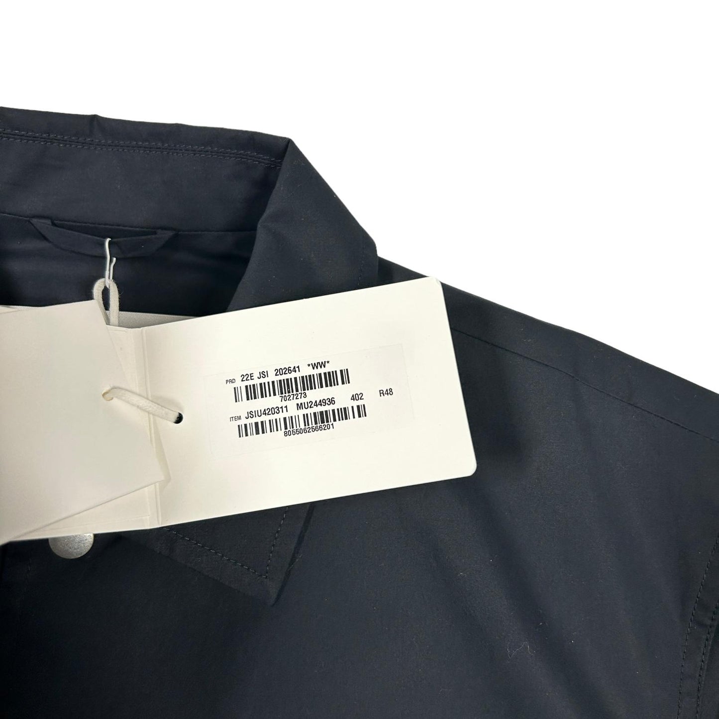 JIL SANDER Coach Jacket Tech Essential Blue Poplin EU48 UK38 NEW RRP1080