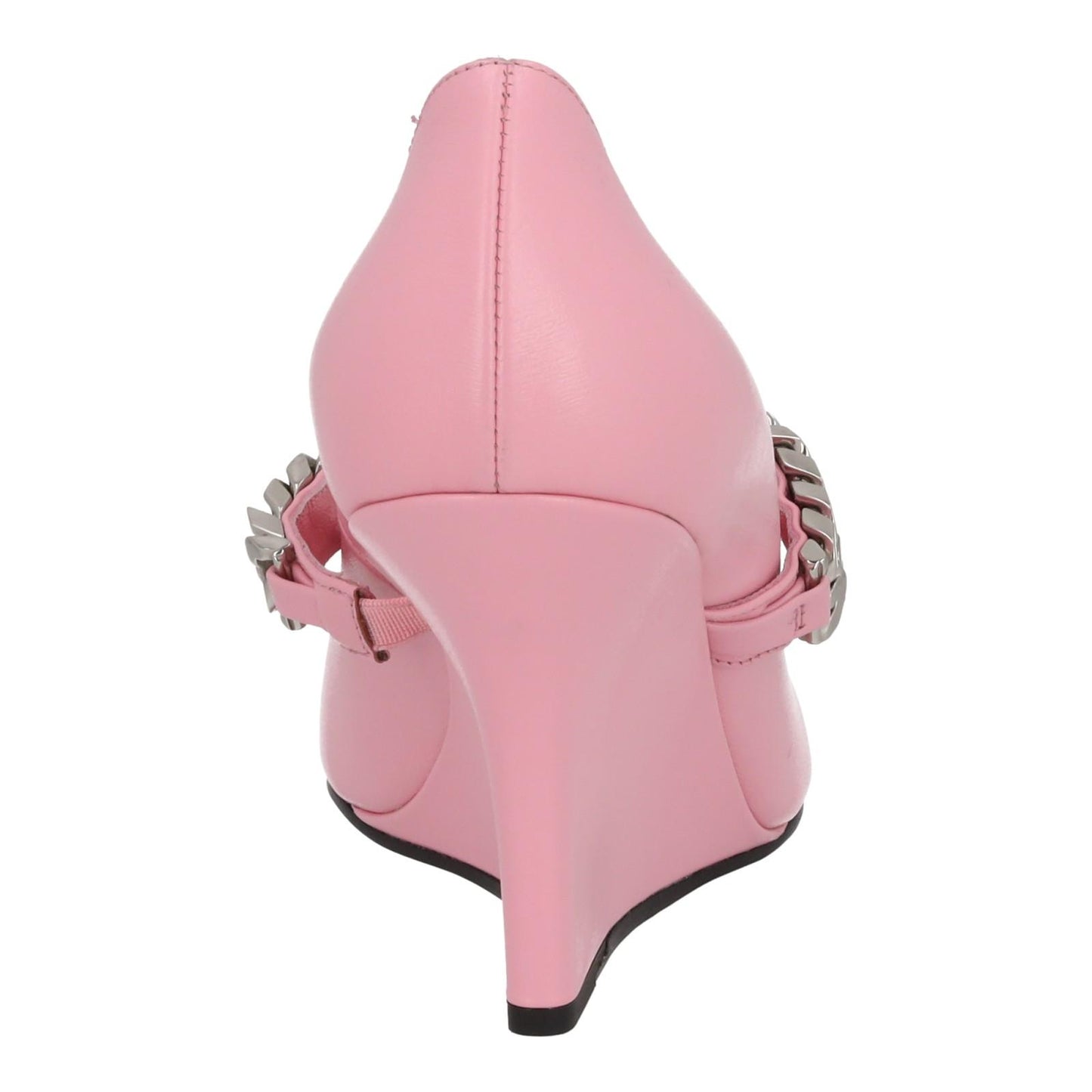 GIVENCHY Chain Pump Shoes 85 Wedge High Heel Pink Leather EU37 UK4 NEW RRP850