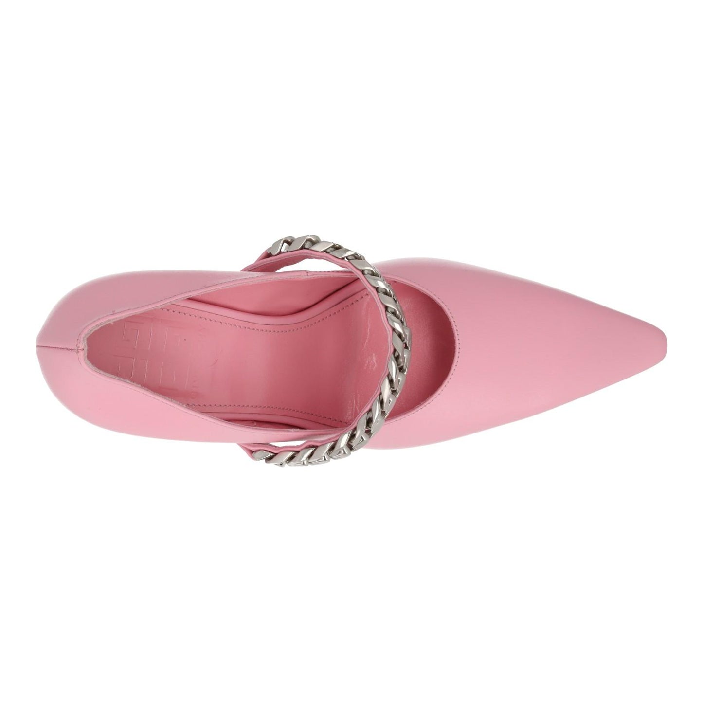 GIVENCHY Chain Pump Shoes 85 Wedge High Heel Pink Leather EU37 UK4 NEW RRP850