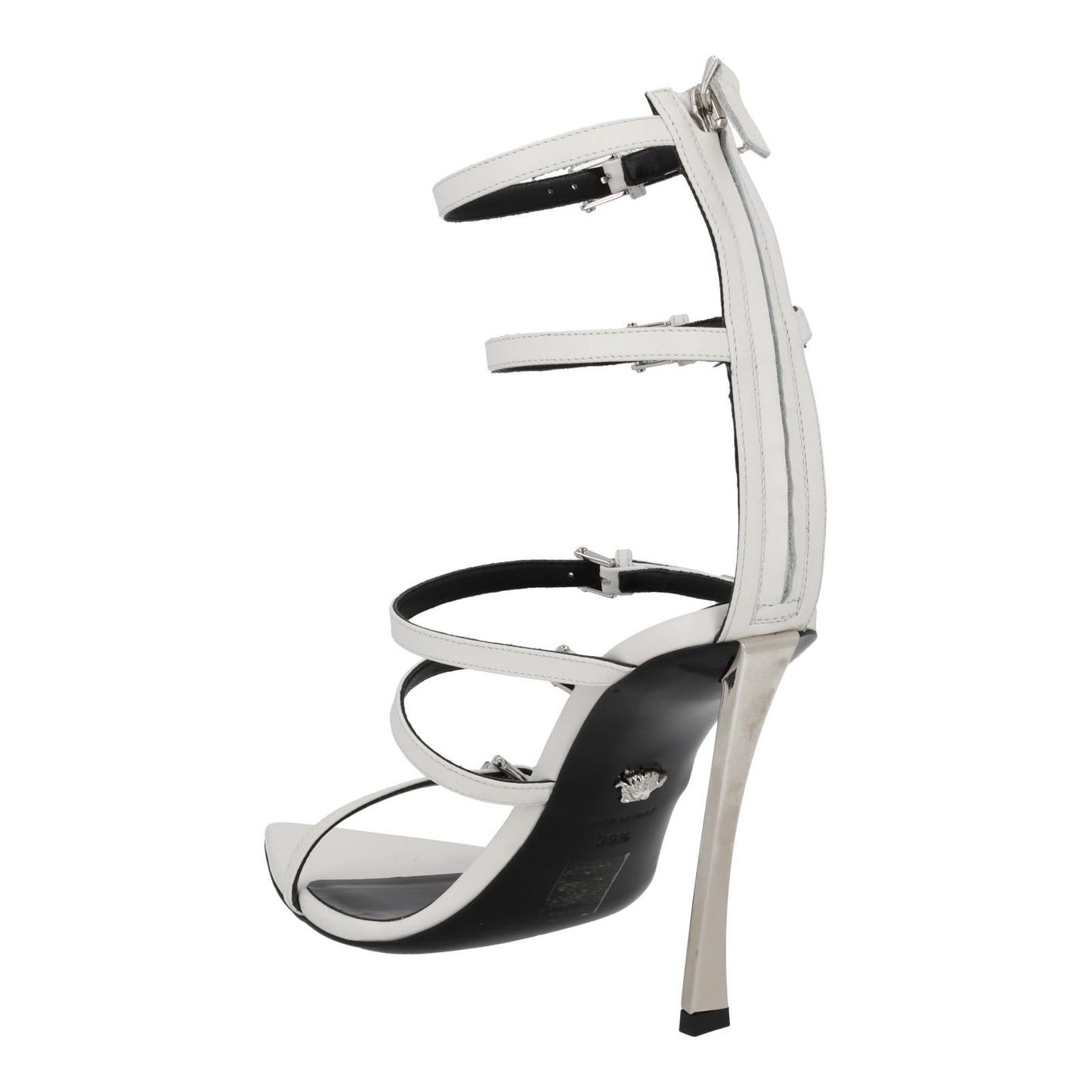 VERSACE Sandal Shoes Multi Strap Heels White Leather EU39.5 UK6.5 NEW RRP1100