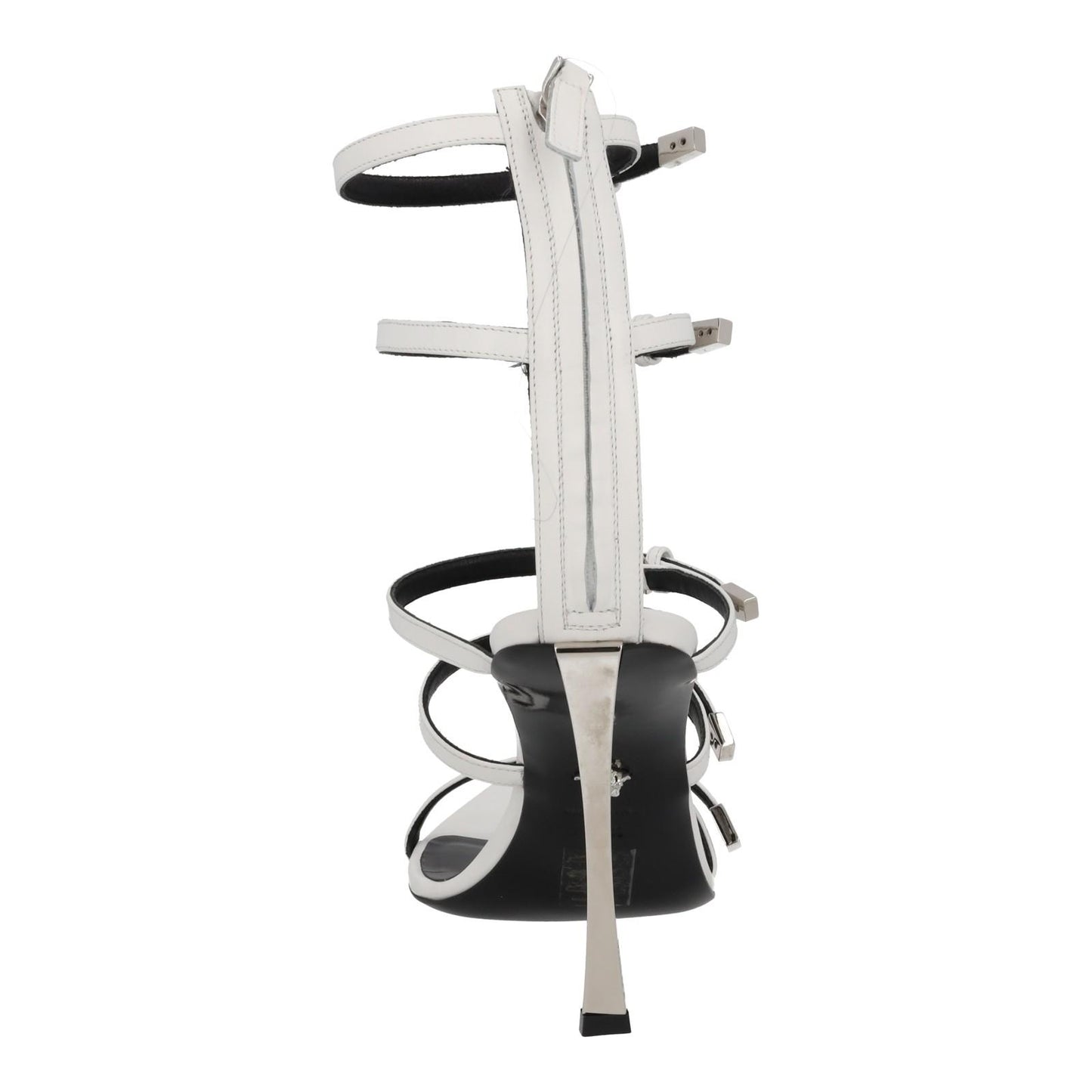 VERSACE Sandal Shoes Multi Strap Heels White Leather EU39.5 UK6.5 NEW RRP1100