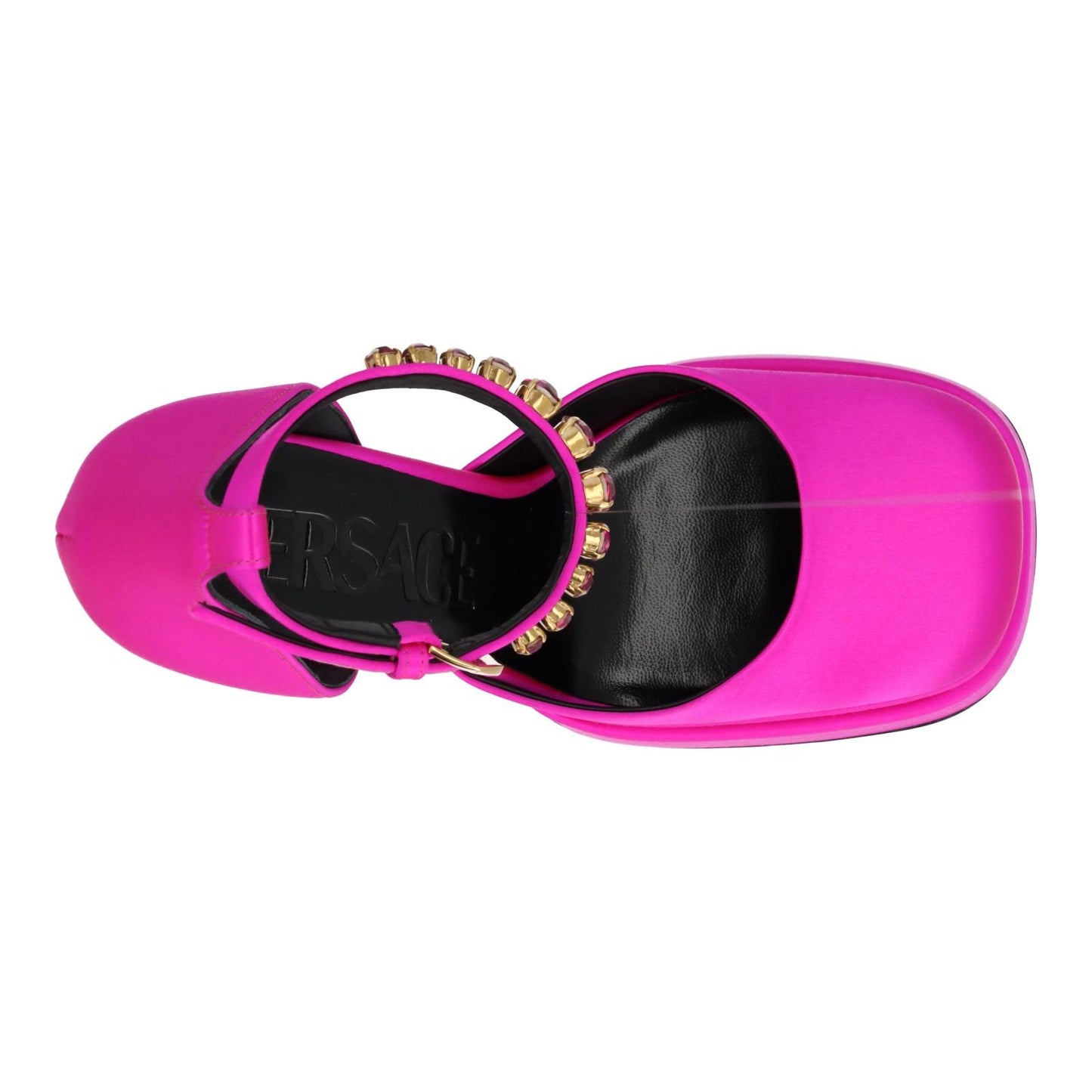 VERSACE Aevitas Platform Shoes Medusa Charm Pink Satin EU39 UK6 NEW RRP1100