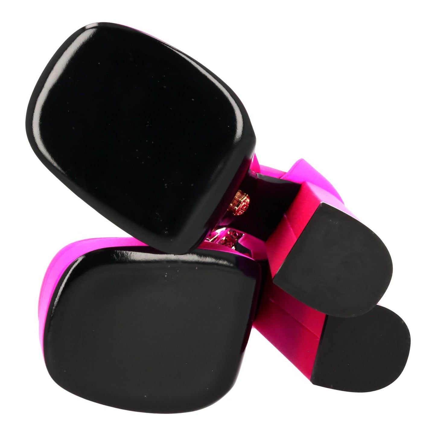 VERSACE Aevitas Platform Shoes Medusa Charm Pink Satin EU39 UK6 NEW RRP1100