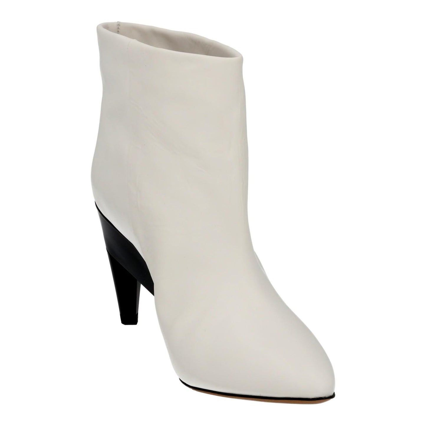 ISABEL MARANT Dylvee Ankle Boots 85 High Heel White Leather EU38 UK5 NEW RRP900