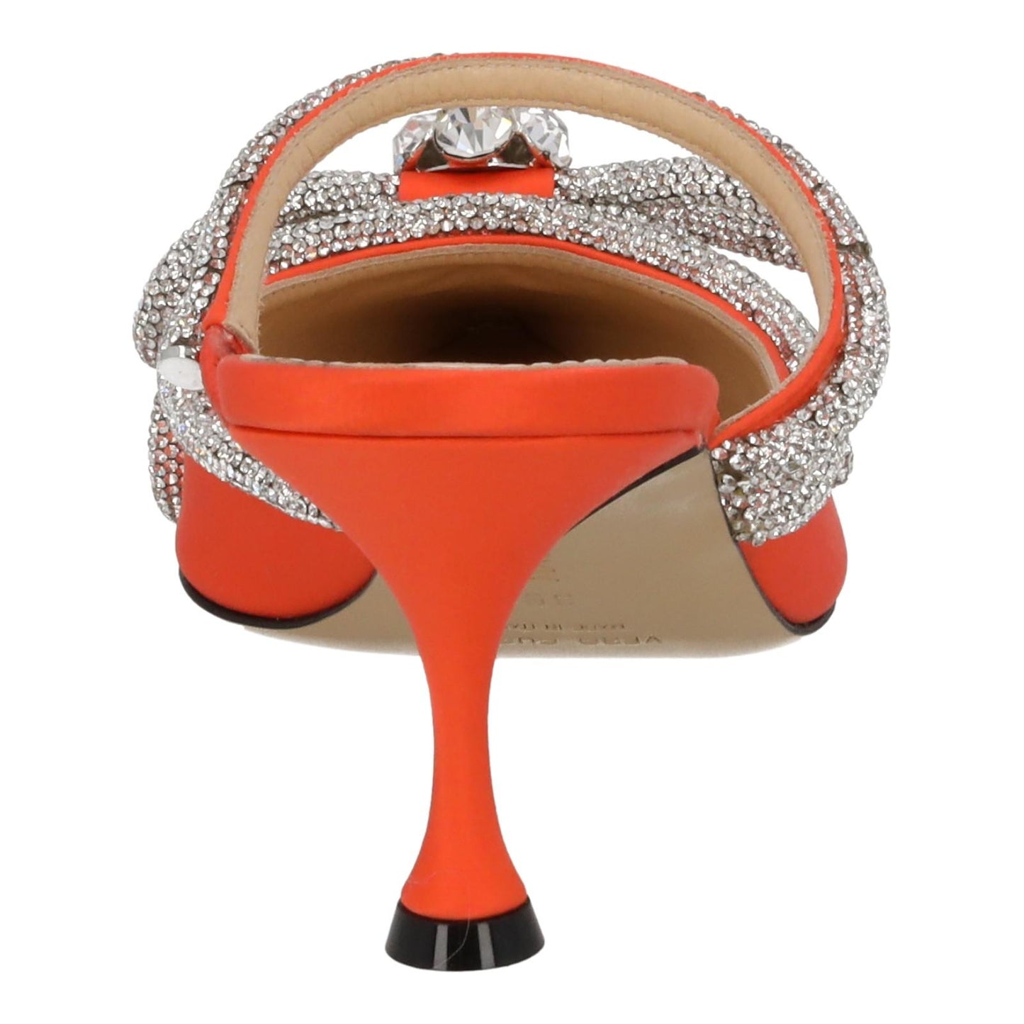 MACH & MACH Double Bow Shoes 65 High Heel Satin Pump Orange EU39 UK6 NEW RRP820