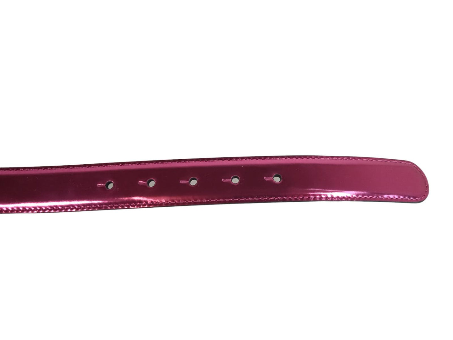 VERSACE Ladies Metallic Pink Leather Medusa Buckle Adjustable Belt 75 RRP370 NEW