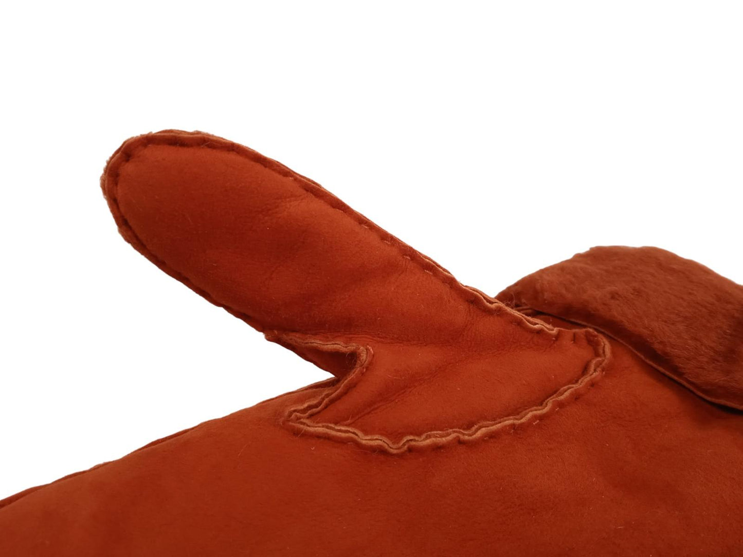 ISABEL MARANT Burnt Orange Shearling Mulfi Mitten Gloves Size M RRP325 NEW
