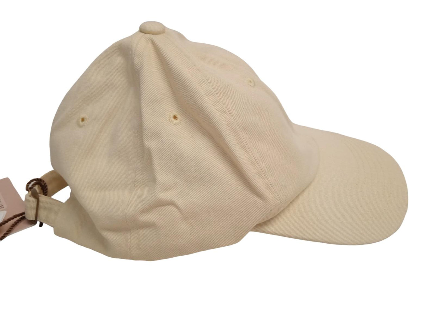 NANUSHKA Amoy Symbol Cap Baseball Hat Organic Cotton Twill Cream OS NEW RRP85
