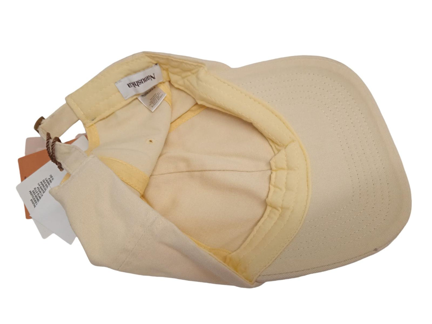 NANUSHKA Amoy Symbol Cap Baseball Hat Organic Cotton Twill Cream OS NEW RRP85