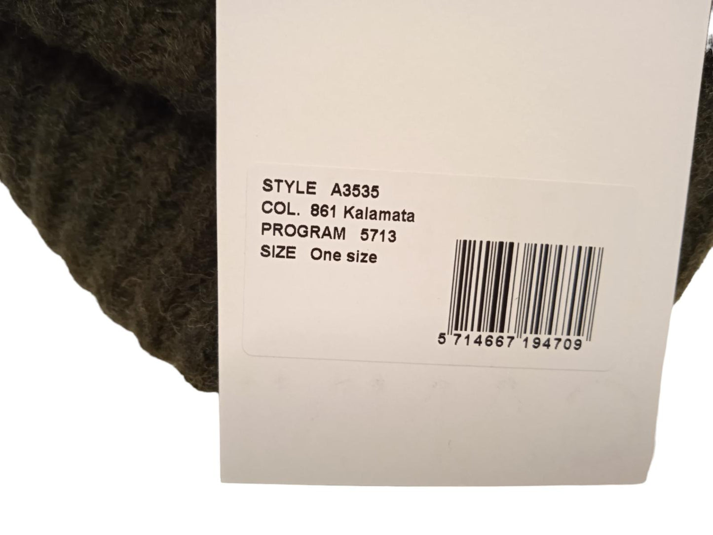 GANNI Beanie Hat A3535 Recycled Wool Blend Knit Kalamata Green OS NEW RRP75