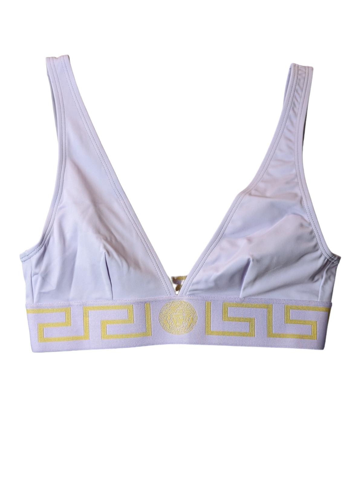 VERSACE Purple Bikini Tops Bralette Baroque Medusa Print Size XS NEW RRP 150