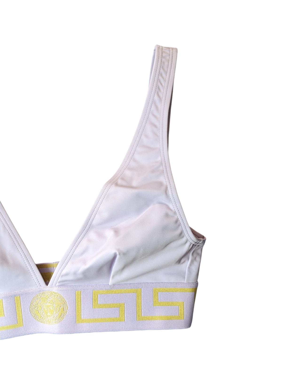 VERSACE Purple Bikini Tops Bralette Baroque Medusa Print Size XS NEW RRP 150