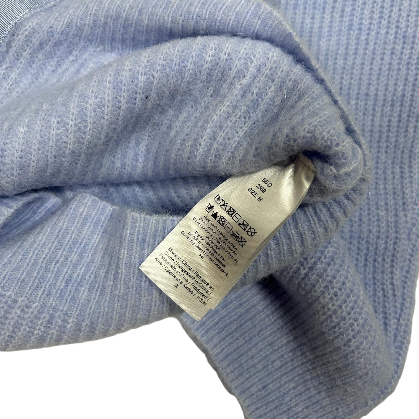 GANNI Blue Wool Knitwear Cardigan Size M NEW RRP 275