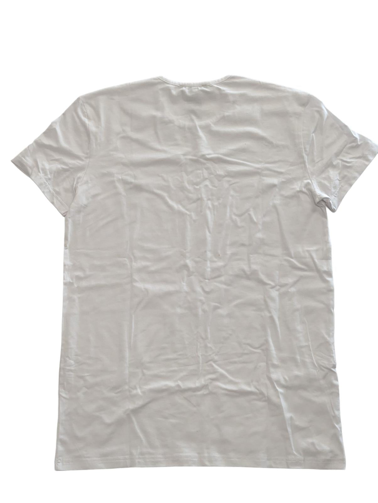 VERSACE Basic T-Shirt Cotton Small Logo Medusa Tee White XL NEW RRP 75