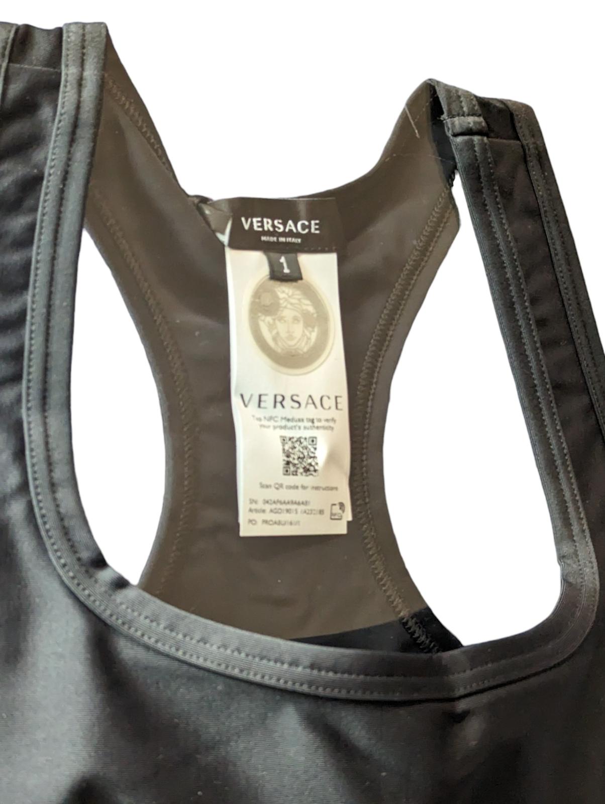 VERSACE Sports Bra Bra Black Performance Gym Sport Bra Top XS NEW RRP 145