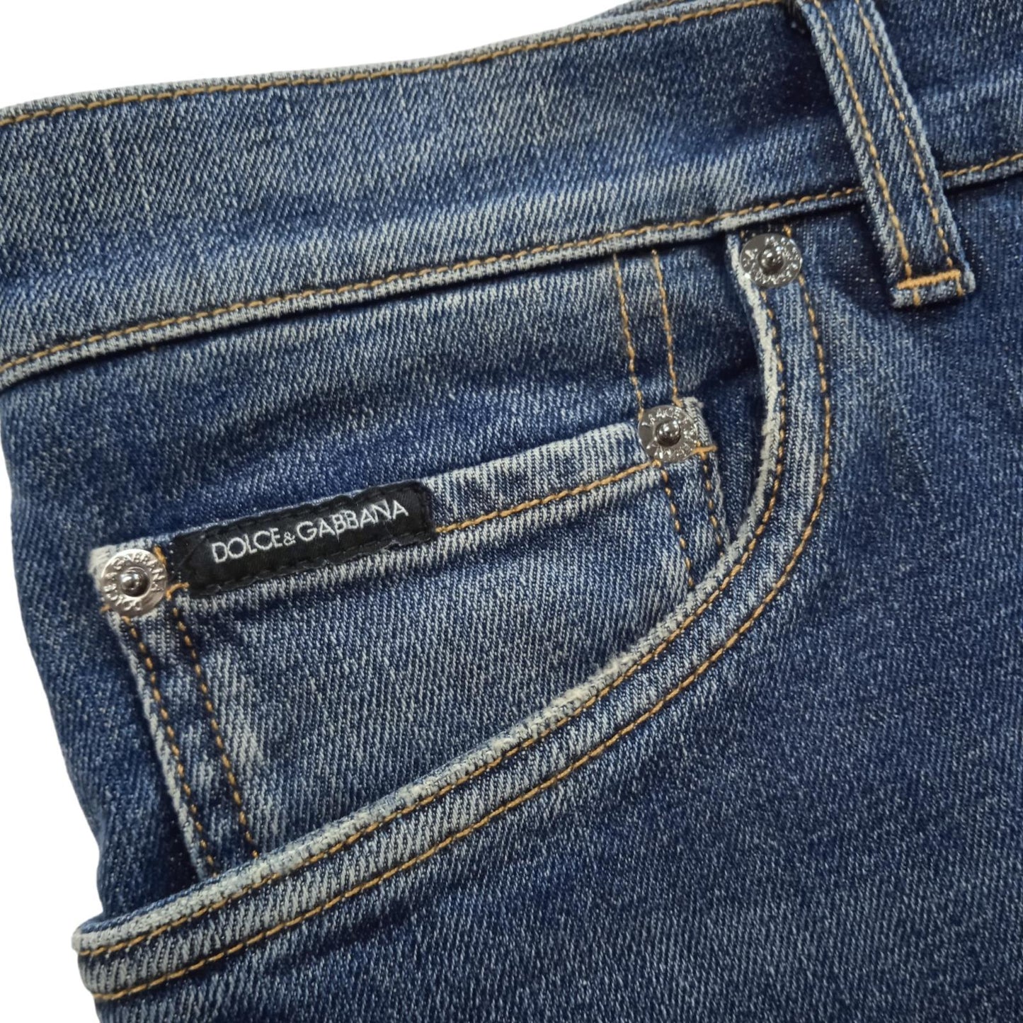 DOLCE & GABBANA Walton Oz Slim Jeans Blue Cotton Blend Men's W36 L32 NEW RRP575