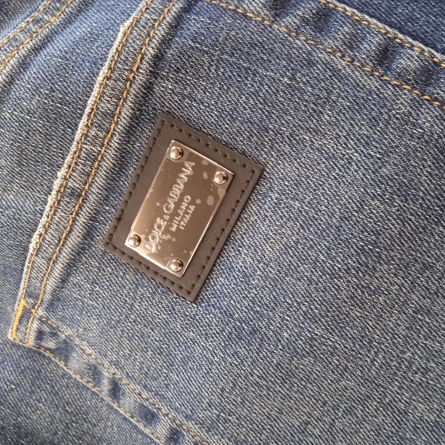 DOLCE & GABBANA Walton Oz Slim Jeans Blue Cotton Blend Men's W36 L32 NEW RRP575