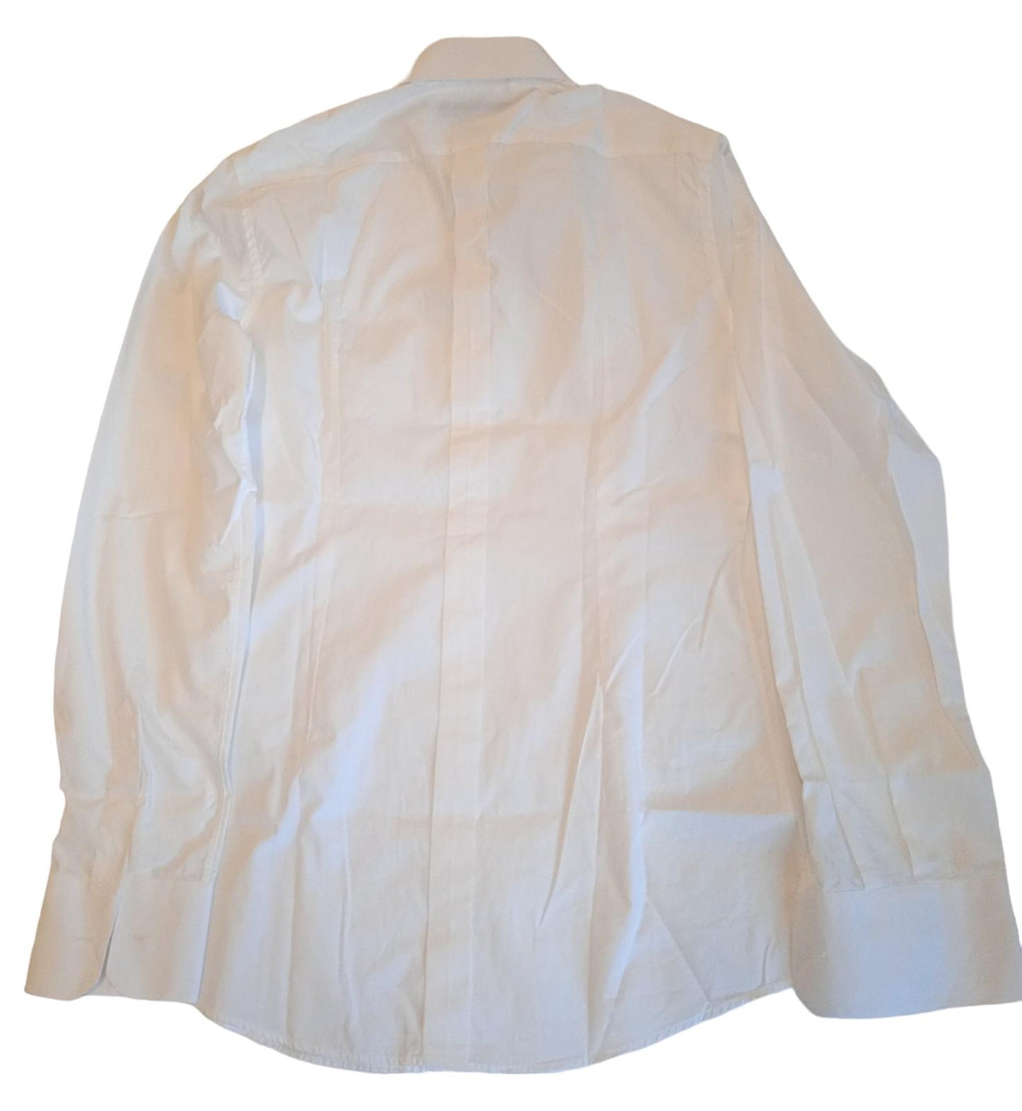 DOLCE & GABBANA Classic Gold Fit Shirt Cotton Long Sleeve White 39 NEW RRP285