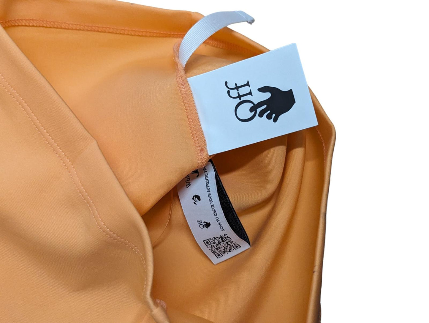 OFF-WHITE Orange Vest Rowing Top Tank Crew Front Logo Jersey UK12 NEW RRP 360