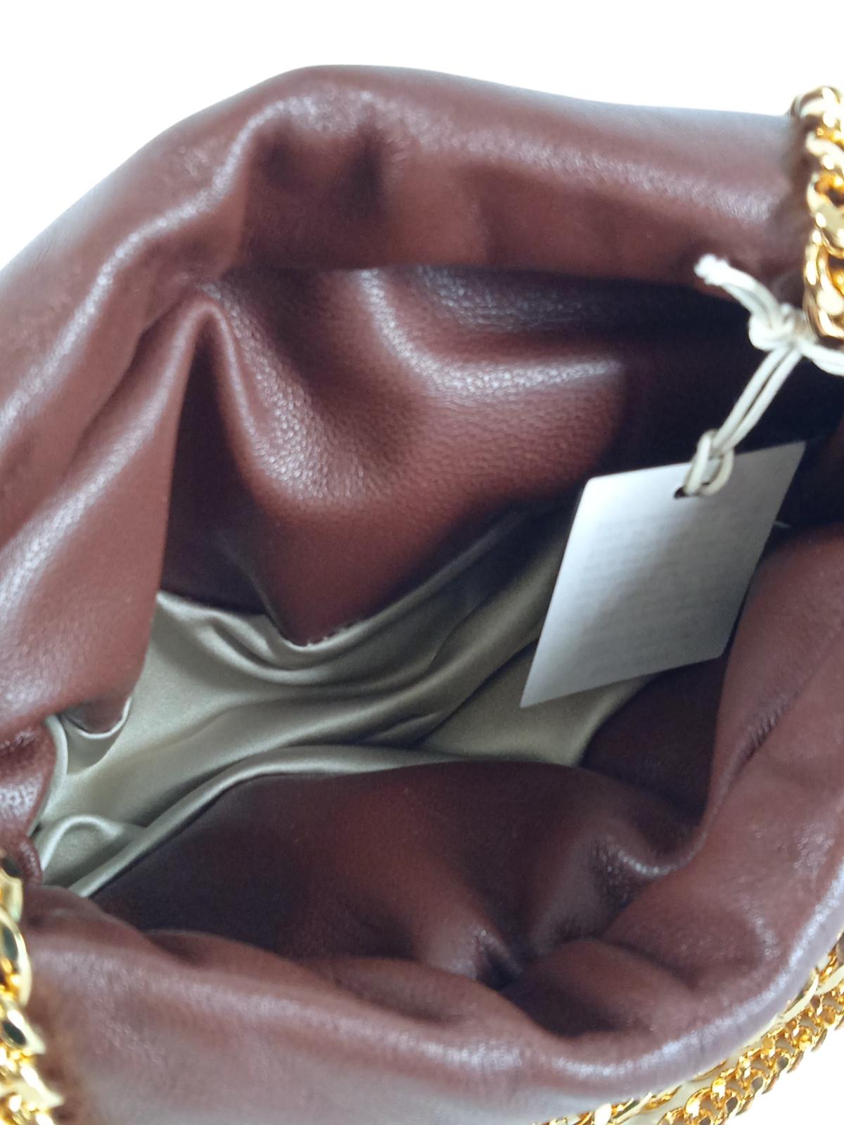 ROSANTICA Ladies Brown Leather Gold Tone Chain Glam Shoulder Bag S RRPP690 NEW