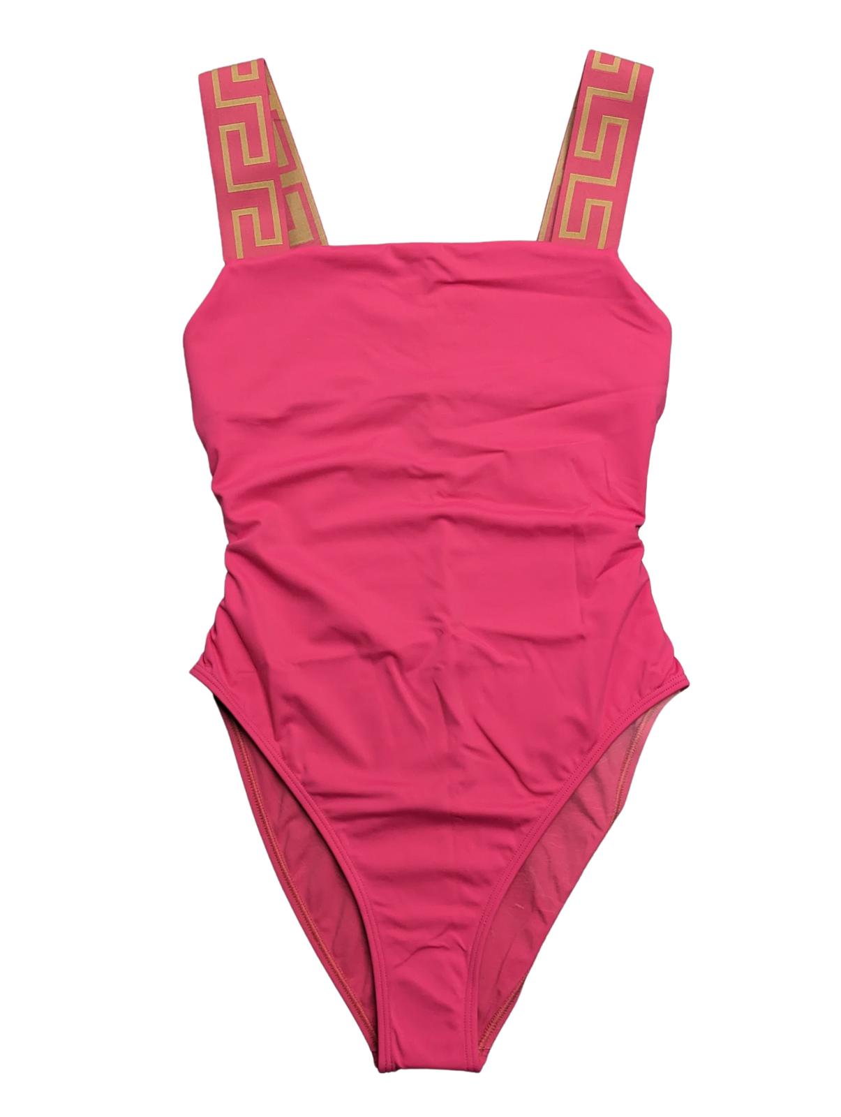 VERSACE Swimsuit Pink Swimming Costume Baroque Print Strap Size M NEW RRP 225