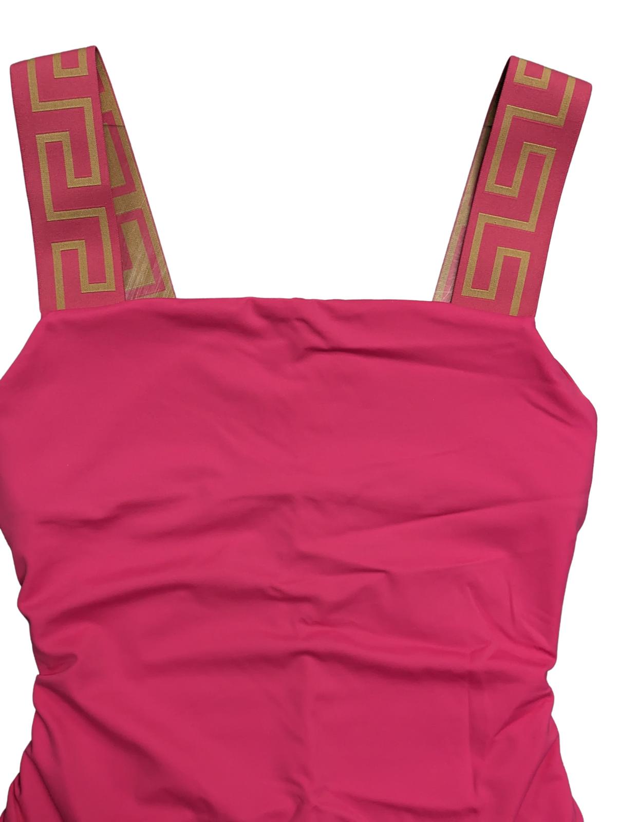 VERSACE Swimsuit Pink Swimming Costume Baroque Print Strap Size M NEW RRP 225