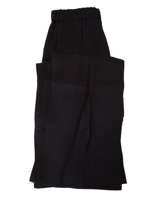 JIL SANDER Ladies Black Silk Blend Wide-Leg Side Split Trousers EU36 UK10 NEW