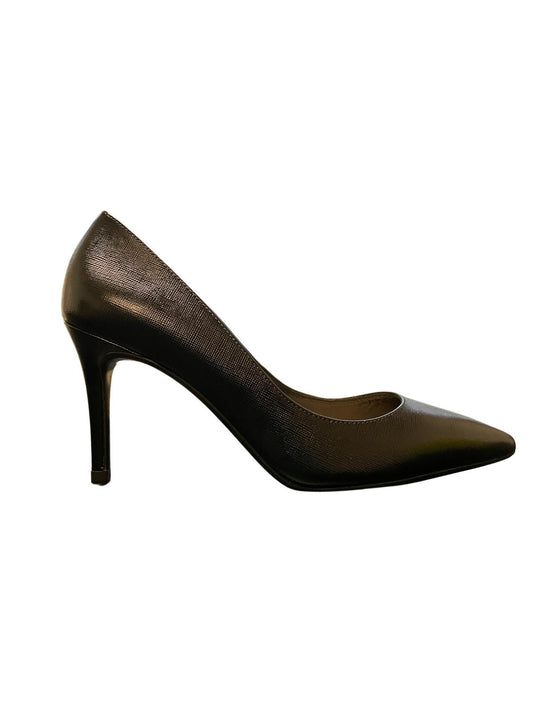 TED BAKER Alysse Black Leather Stiletto Court Heels Shoes EU39 UK6 RRP 125 NEW
