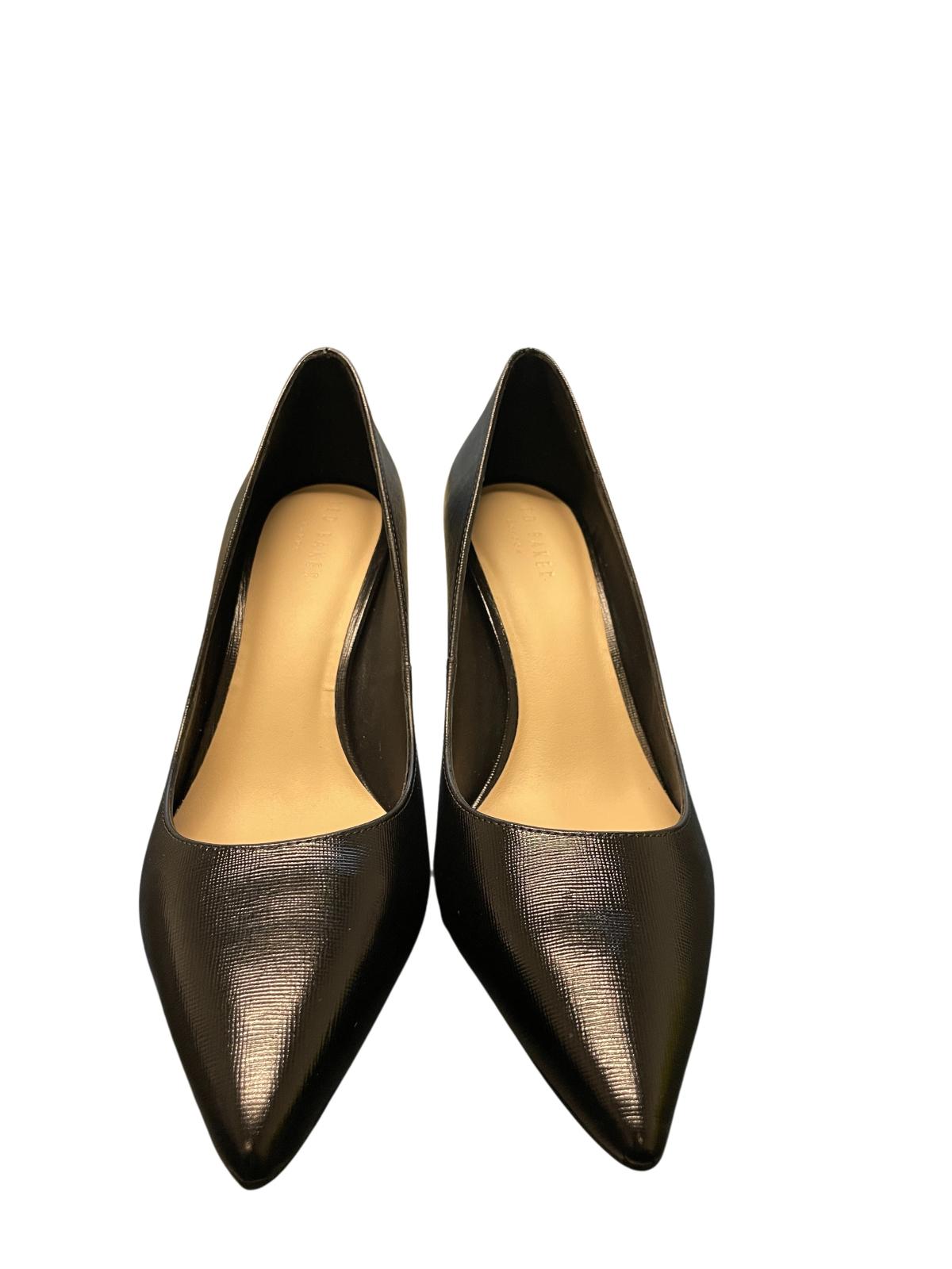 TED BAKER Alysse Black Leather Stiletto Court Heels Shoes EU39 UK6 RRP 125 NEW