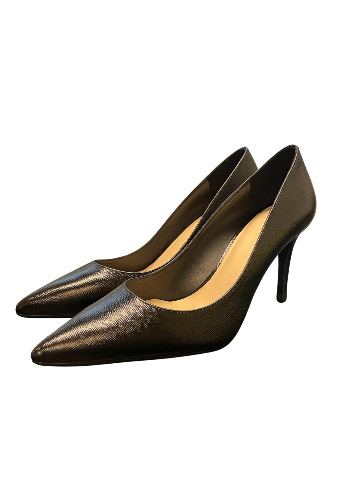TED BAKER Alysse Black Leather Stiletto Court Heels Shoes EU39 UK6 RRP 125 NEW