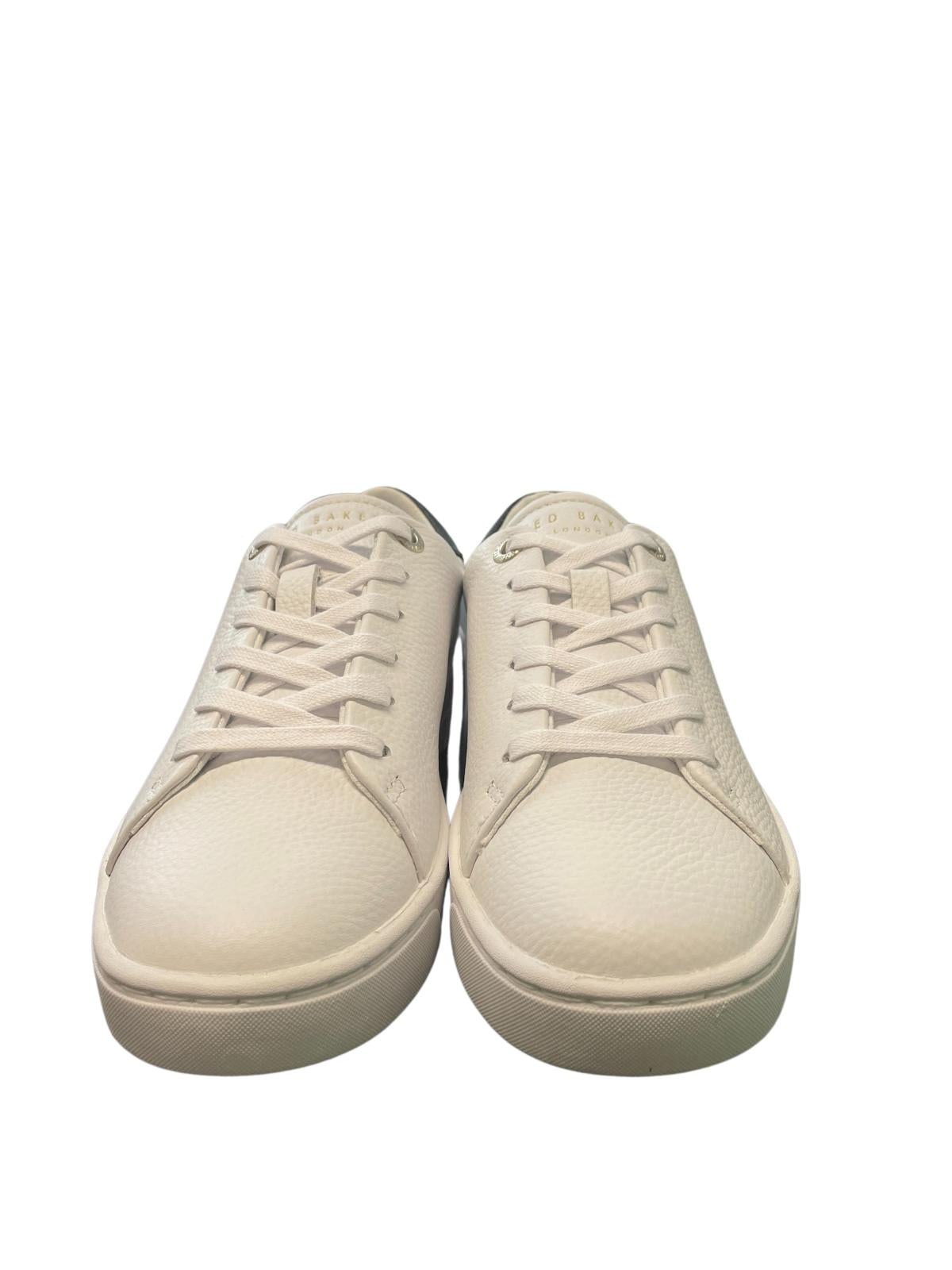 TED BAKER Kimmii Low Top Leather Trainers White/Black EU36 UK3 RRP 110 NEW
