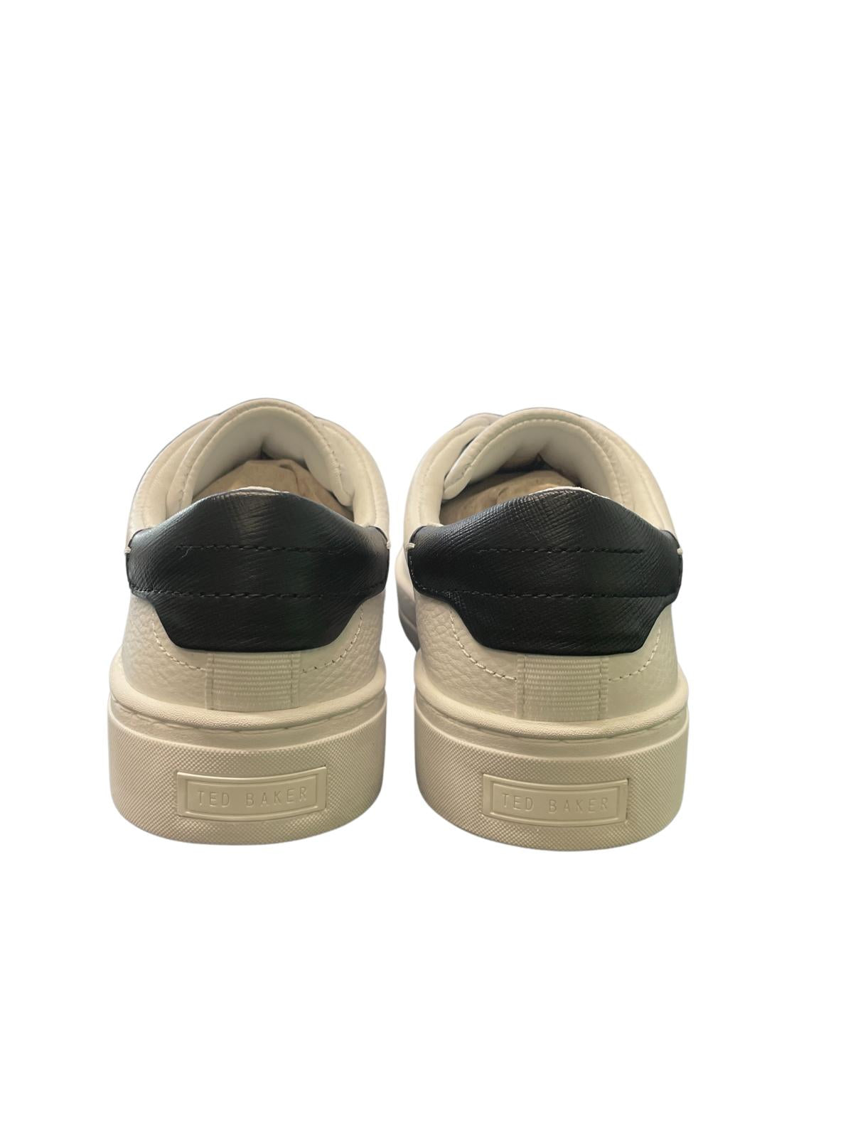 TED BAKER Kimmii Low Top Leather Trainers White/Black EU36 UK3 RRP 110 NEW