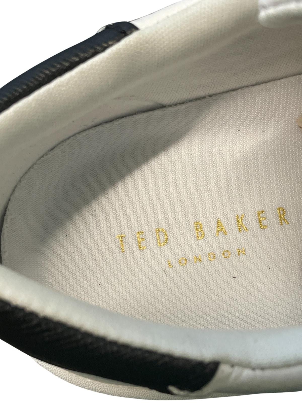 TED BAKER Kimmii Low Top Leather Trainers White/Black EU36 UK3 RRP 110 NEW