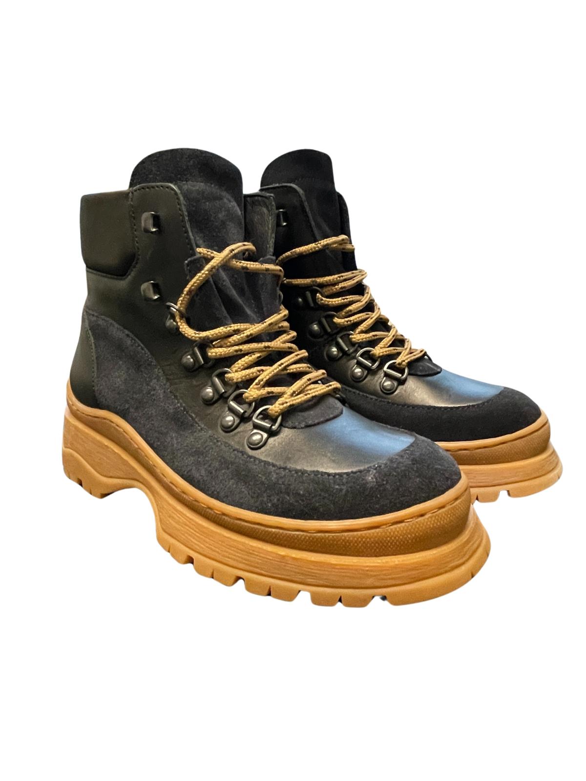 TED BAKER Allicia Casual Hiking Boots Black Suede Leather EU37 UK4 RRP 175 NEW